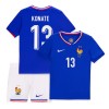 Camiseta de fútbol Francia Konate 13 Niño 1ª equipación Euro 2024 Camiseta de fútbol Francia Konate 13 Niño 1ª equipación Euro 2024